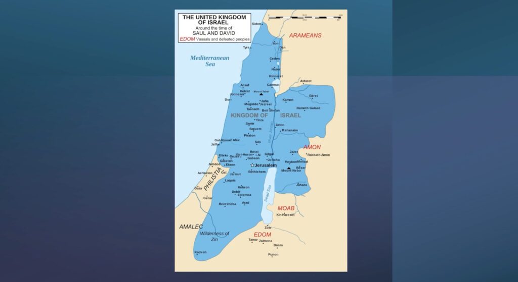Map showing the United Kingdom of Israel